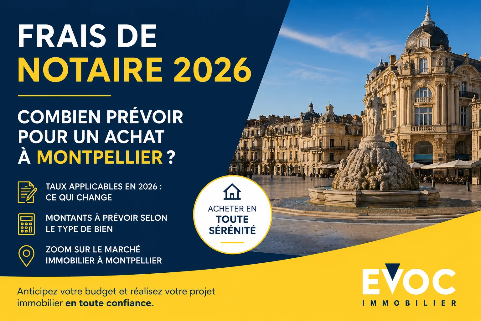Frais de notaire 2026 : combien prevoir pour un achat a Montpellier ?